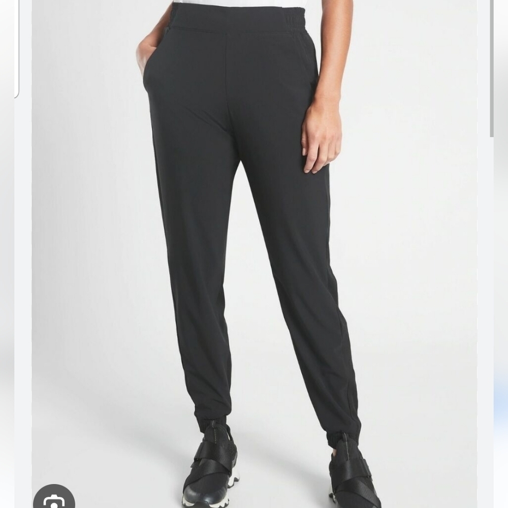 Athleta Brooklyn Lined Jogger Black Size 0 Midrise Comfort Casual